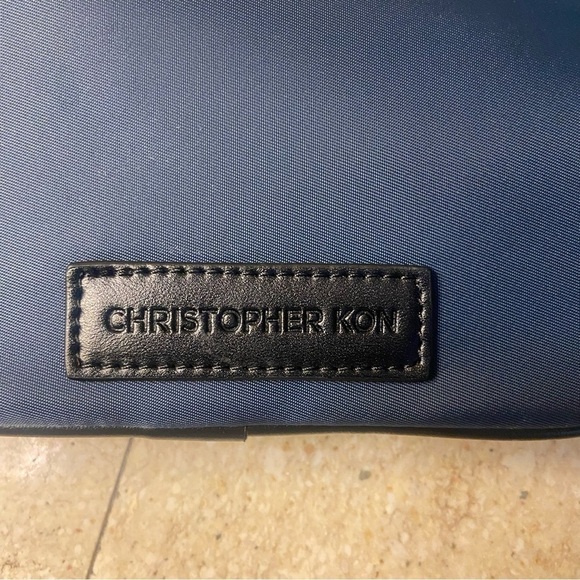 Christopher Kon crossbody ‘Fanny pack’ in rich navy blue shade with black detail - Picture 12 of 15